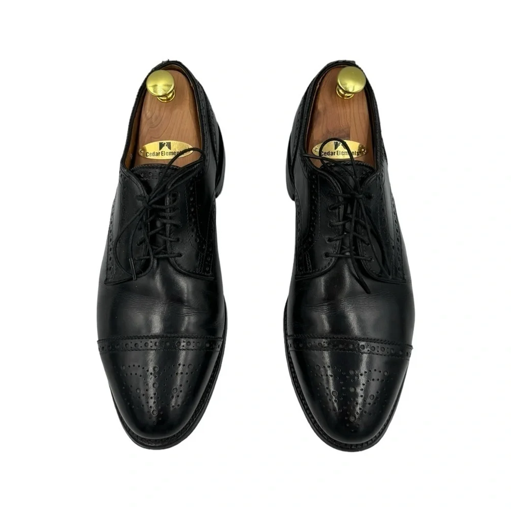 ALLEN EDMONDS Sanford Cap Toe Derby Oxford Dress Shoe Black 8.5D